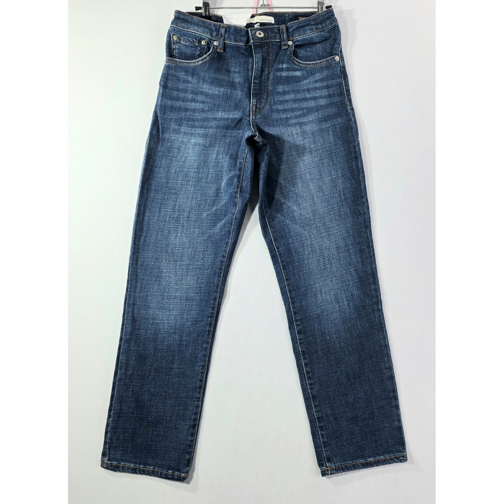 Ella Moss High Rise Straight Leg Jeans Dark Wash Blue Denim 29x27